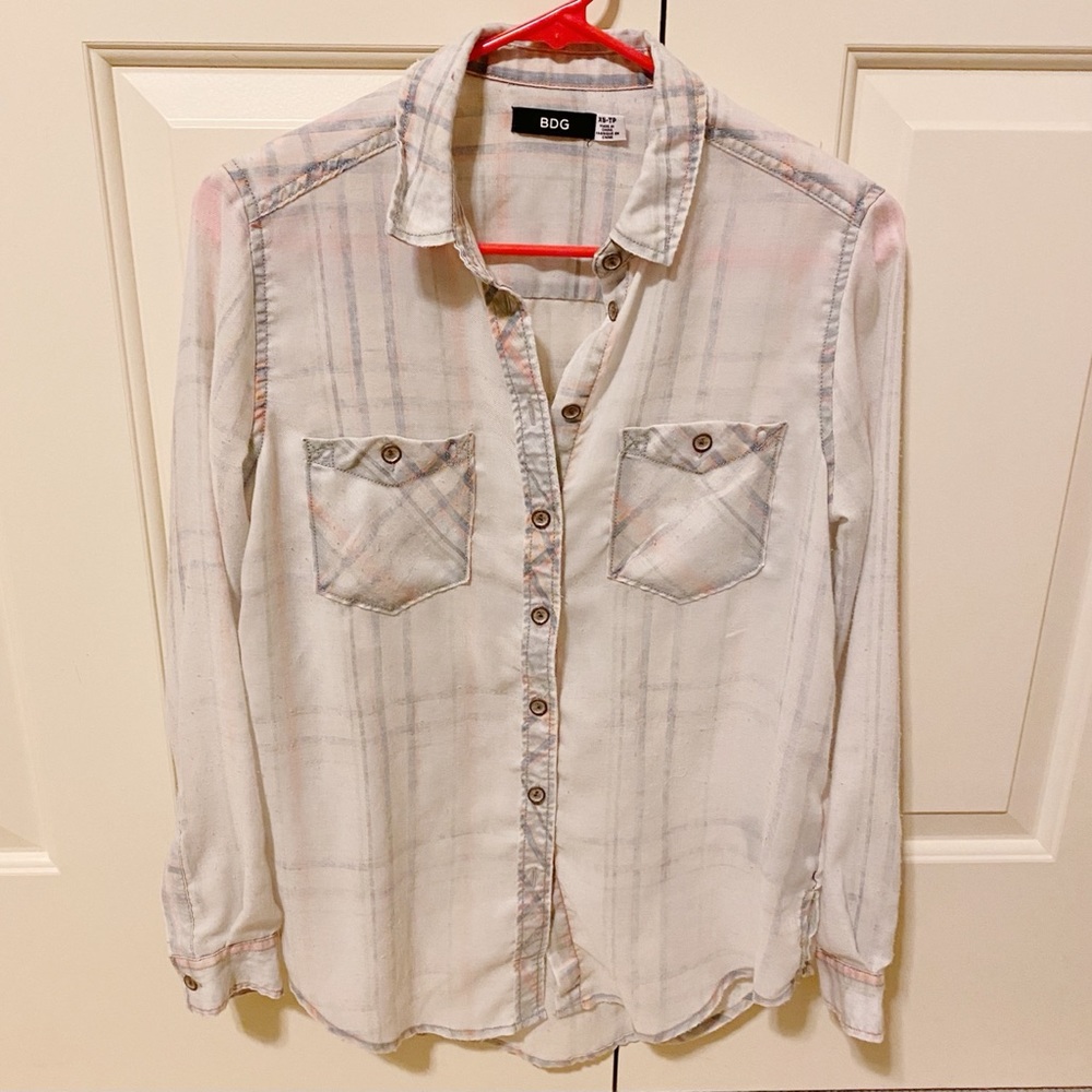 BDG Plaid Button-Up Shirt